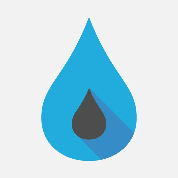 Gota de agua aislada con una gota de combustible — Archivo Imágenes Vectoriales