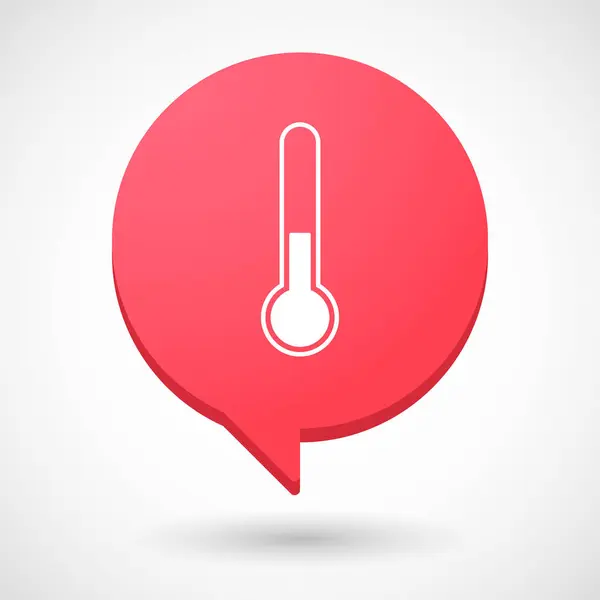 Elszigetelt képregény léggömb hőmérő ikonnal — Stock Vector