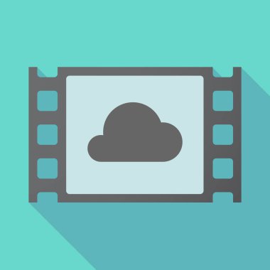 Uzun gölge çerçeve ile bir bulut