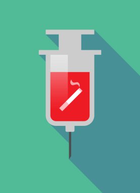 Bir sigara uzun gölge şırınga