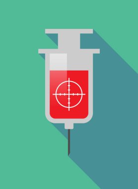 Uzun gölge şırınga bir crosshair