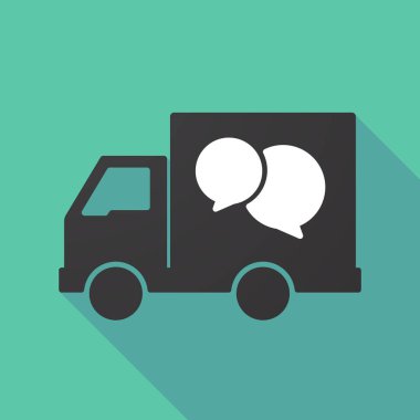 Uzun gölge kamyon komik balonları