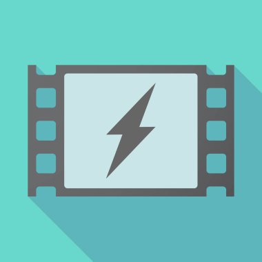 Uzun gölge çerçeve bir yıldırım ile