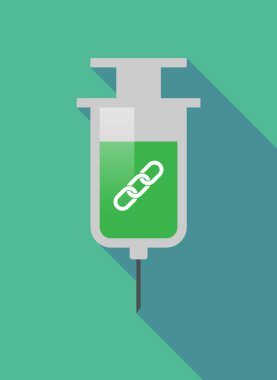 Uzun bir zincir ile gölge şırınga