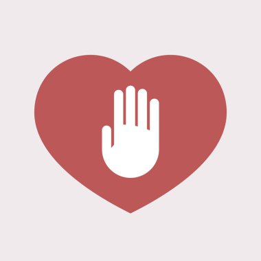 Bir el ile izole kalp