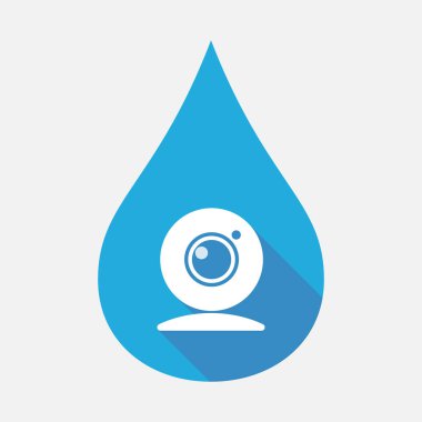 İzole su damla ile bir web kamerası