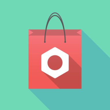 Uzun gölge alışveriş çantası bir somun