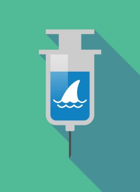 Köpekbalığı yüzgeci uzun gölge şırınga