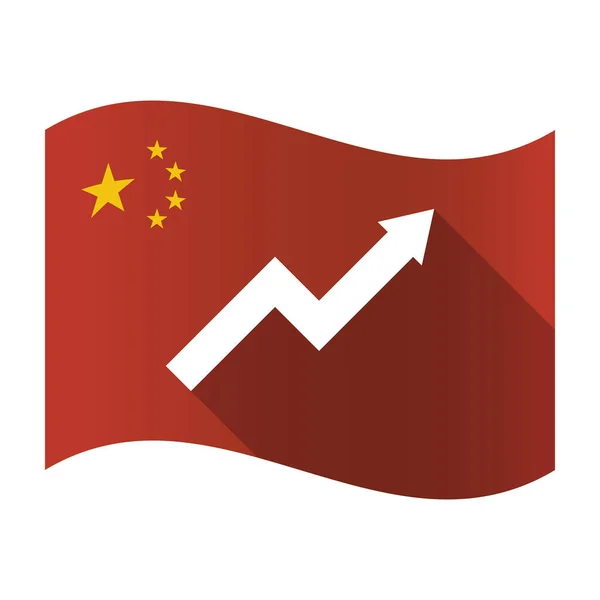 Bir grafik ile izole Çin bayrağı — Stok Vektör