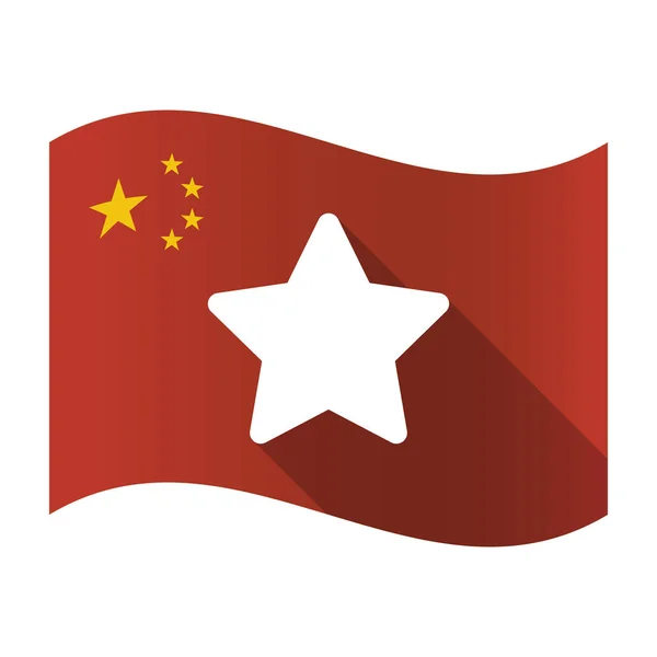 Bandeira isolada da China com uma estrela — Vetor de Stock
