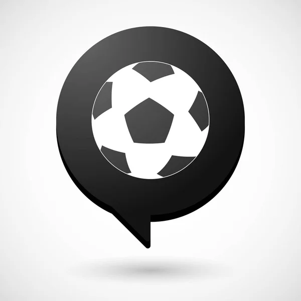 サッカー ボールと分離、コミック バルーン — ストックベクタ