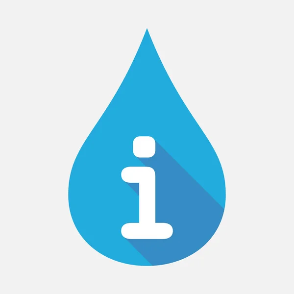 Isolated water drop with an info sign — Stock Vector