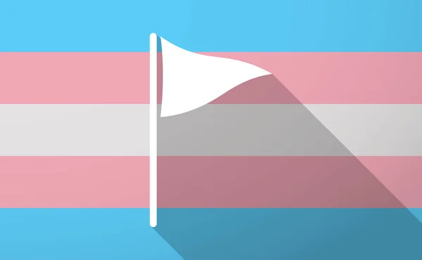Длинный транс-гендерный флаг с флагом для гольфа — стоковый вектор
