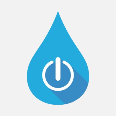 İzole su damla ile bir kapama düğmesi