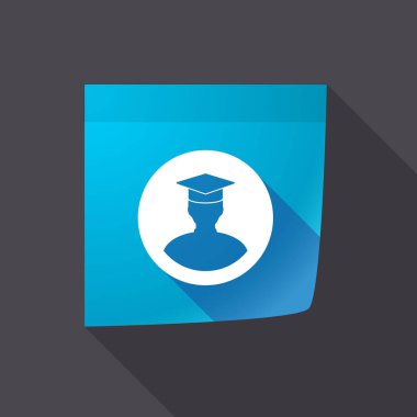 Uzun gölge kağıt Not bir öğrenci ile