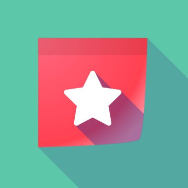 Uzun gölge kağıt Not bir yıldız