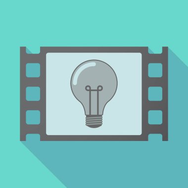 Uzun gölge çerçeve ile bir ampul