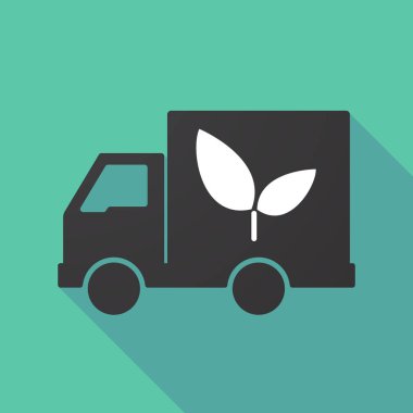 Uzun bir bitki kamyonla gölge