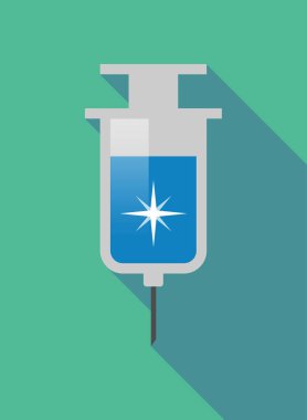 Bir çeşit pırıltıları uzun gölge şırınga