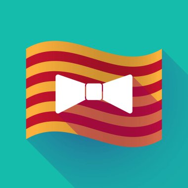 Boyun uzun gölge Catalonia bayrak simgesi kravat