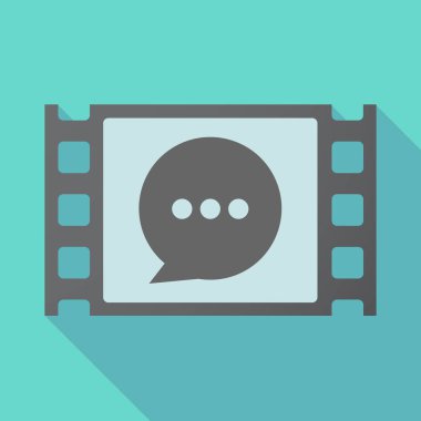 Uzun gölge çerçeve komik bir balon ile