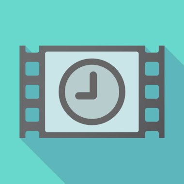 Uzun gölge çerçeve ile bir masa saati