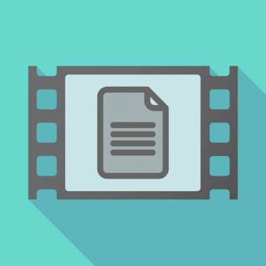 Uzun gölge çerçeve bir belge ile