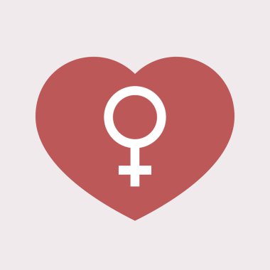 Kadın bir işareti ile izole kalp