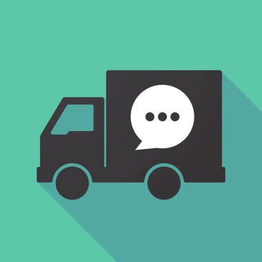 Komik bir balon ile uzun gölge kamyon