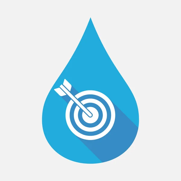 Isolerade vatten droppe med en darttavla — Stock vektor