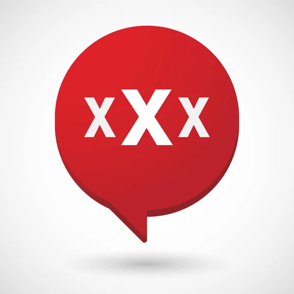 Elszigetelt képregény léggömb egy Xxx betű ikon — Stock Vector