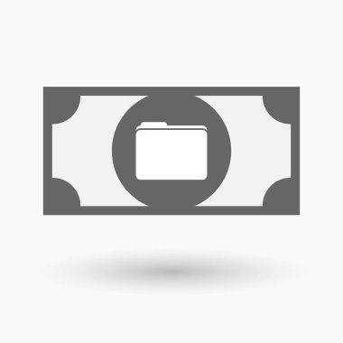 Bir klasör ile izole banknot 