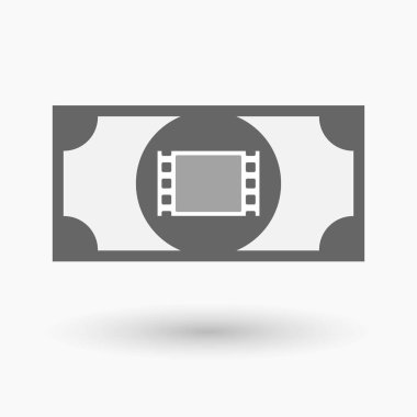 İzole banknot ile bir film photogram