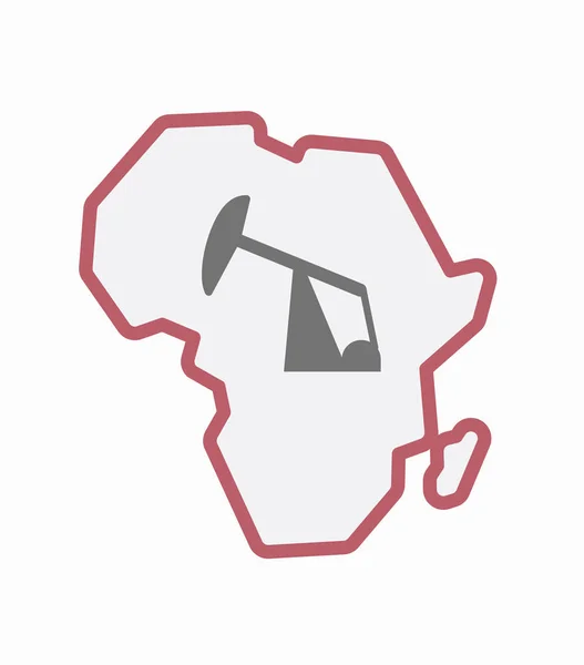 Atbaşı pompa ile izole Afrika harita — Stok Vektör