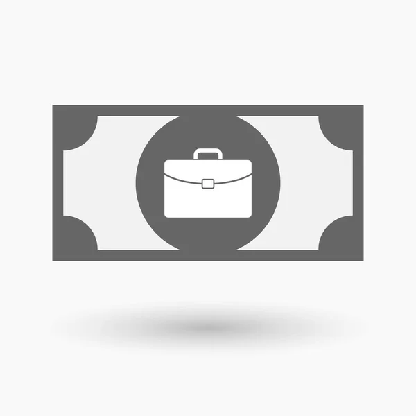 Isolated bank note with  a briefcase — Stock Vector