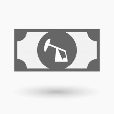 İzole banknot Atbaşı pompası ile