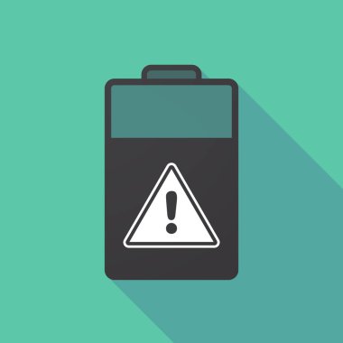 Uzun gölge pil uyarı sinyali ile