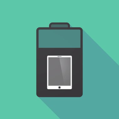 Bir tablet bilgisayar ile uzun batarya gölge
