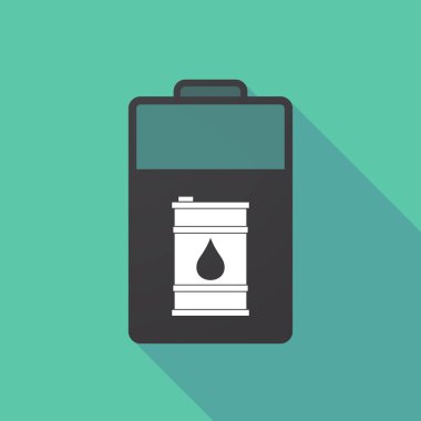 Uzun pil bir varil petrol ile gölge