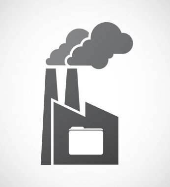 Isolated factory with a folder 