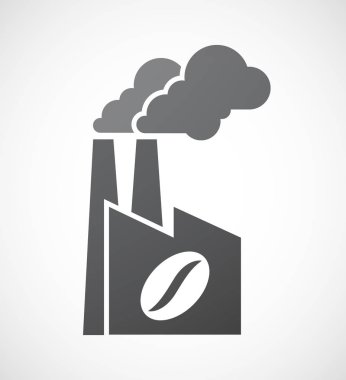 Kahve çekirdeği ile izole fabrika