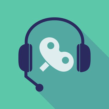 Uzun gölge mezartaşı ile bir oyuncak krank