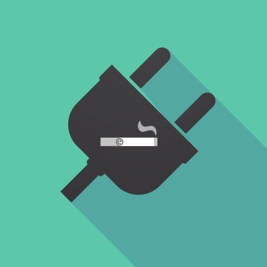 Elektronik sigara ile uzun gölge Tak