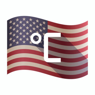 Celsius derece işareti ile izole ABD bayrağı