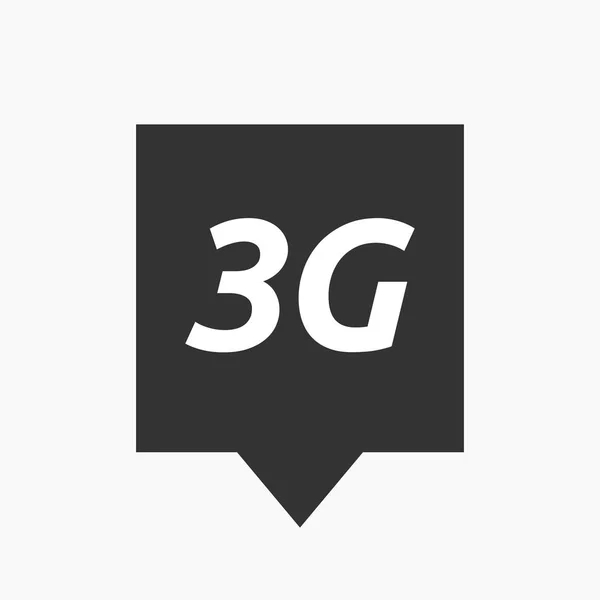 Изолированная подсказка с текстом 3G — стоковый вектор