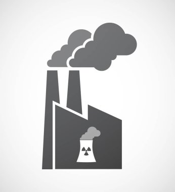 Bir nükleer güç istasyonu ile izole fabrika