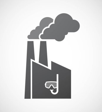 Dalış bir gözlük ile izole fabrika