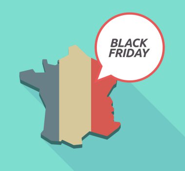 Fransa: siyah metinle Cuma uzun gölge