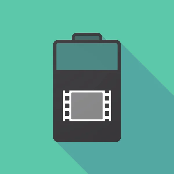 Batterie ombre longue avec un photogramme de film — Image vectorielle