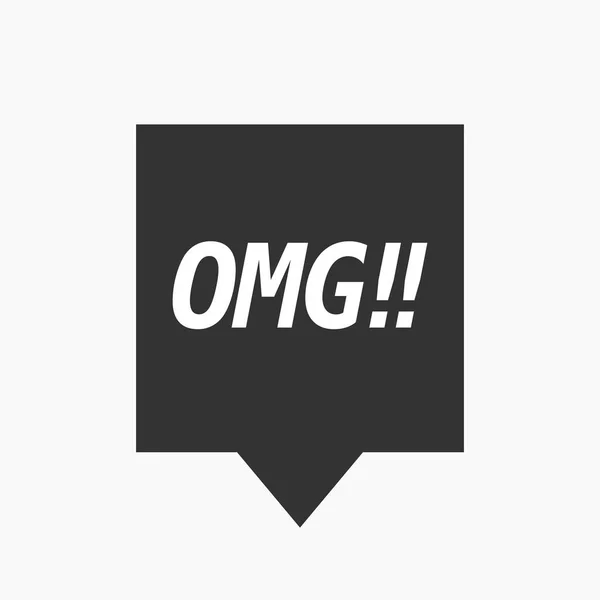 Omg szöveggel elszigetelt tooltip!! — Stock Vector